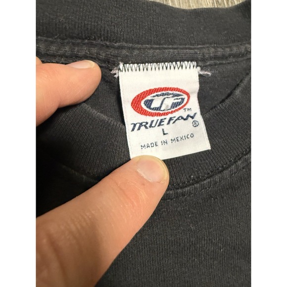 Vintage Pittsburgh Steelers Shirt Mens L Black NFL Football True Fan 90s Helmet - Picture 3 of 5